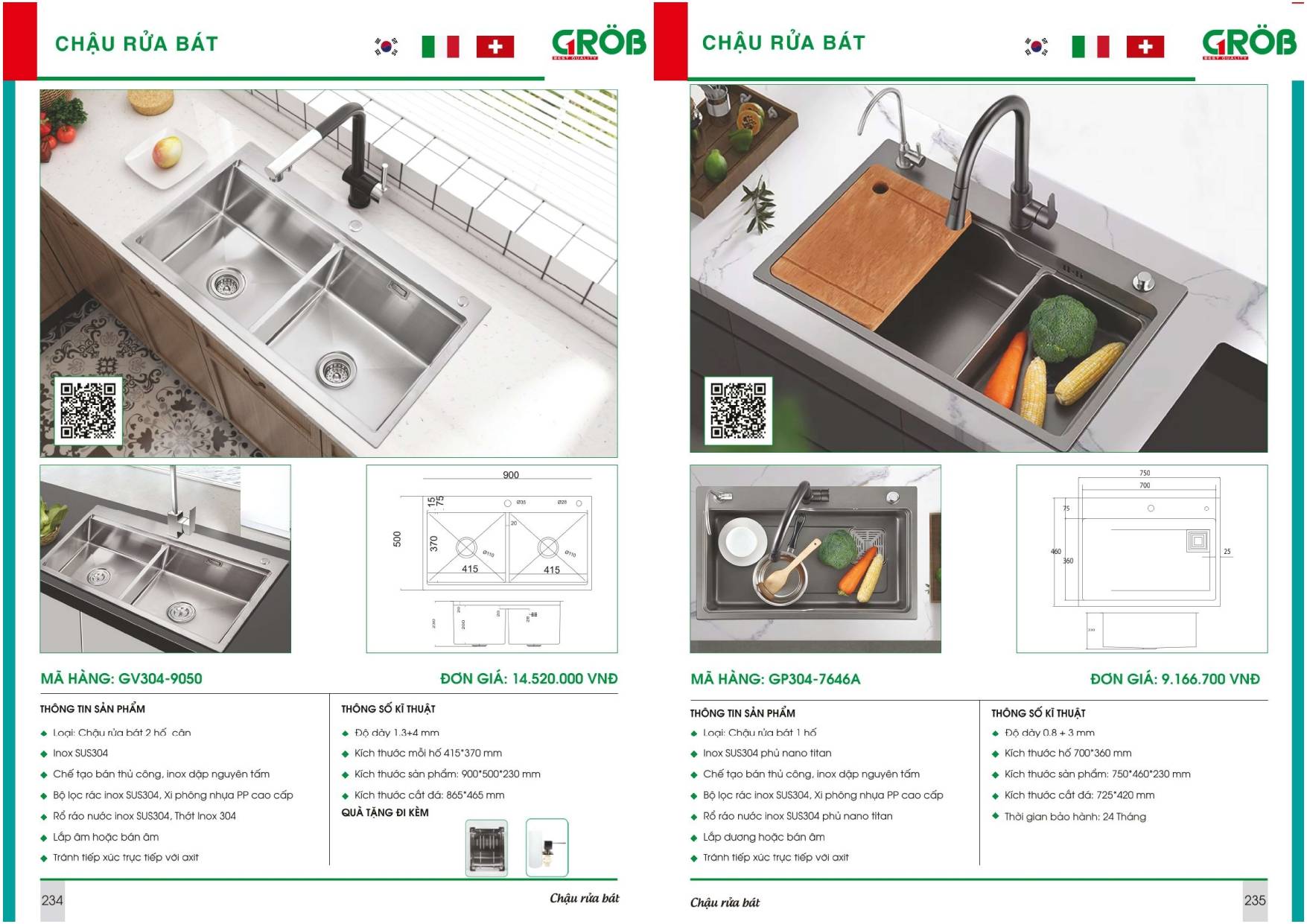 Thiết bị nhà bếp GROB Catalogue và Bảng giá mới nhất /Page 117